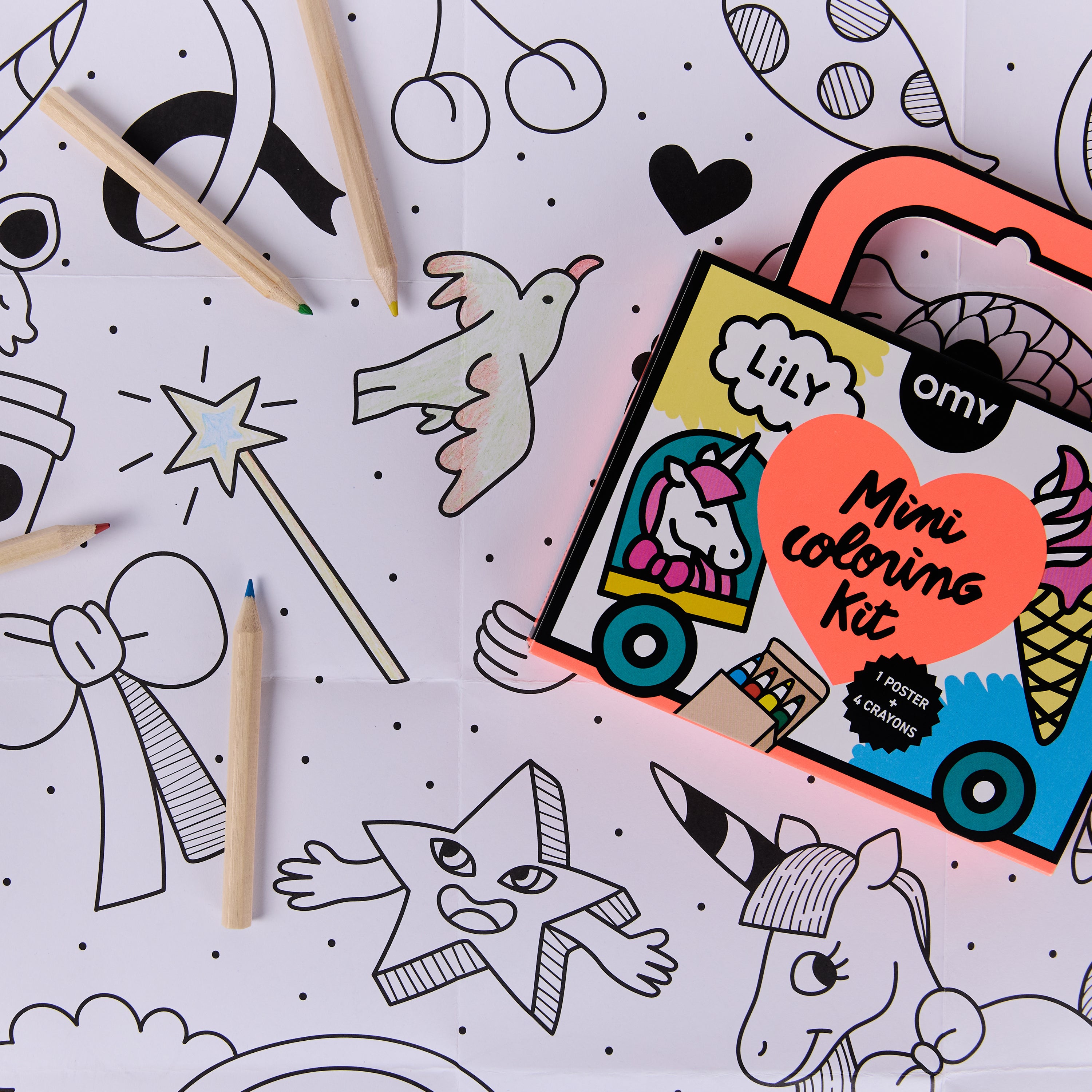 MINI POCKET COLORING UNICORN