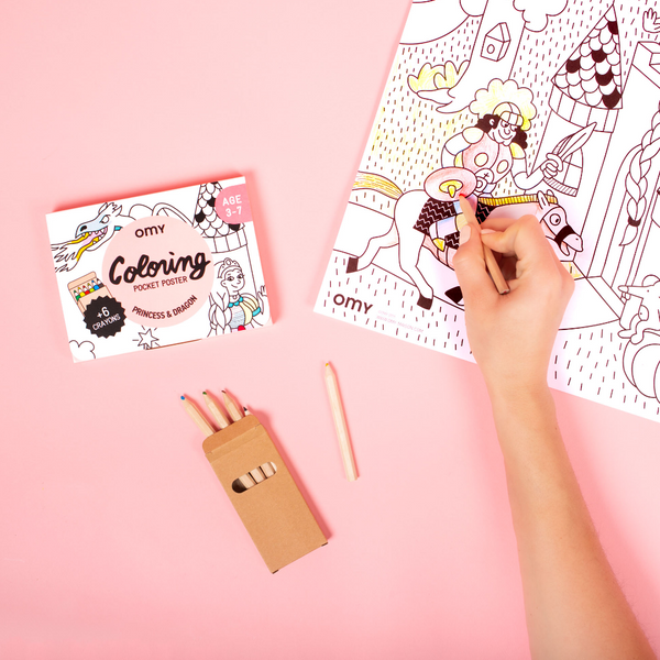 Princesses & dragons - Coloring pocket