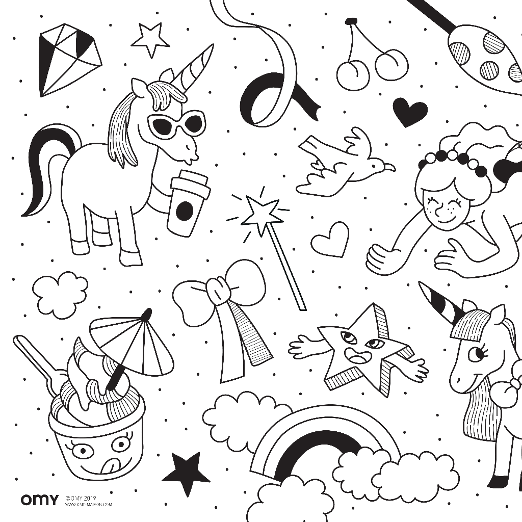 Unicorn - Coloring pocket