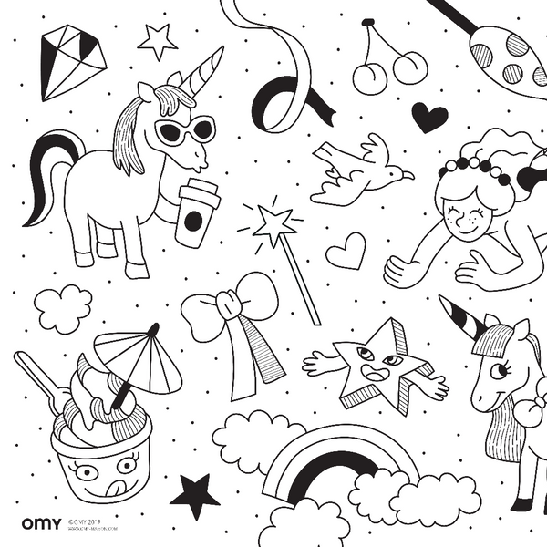 Unicorn - Coloring pocket