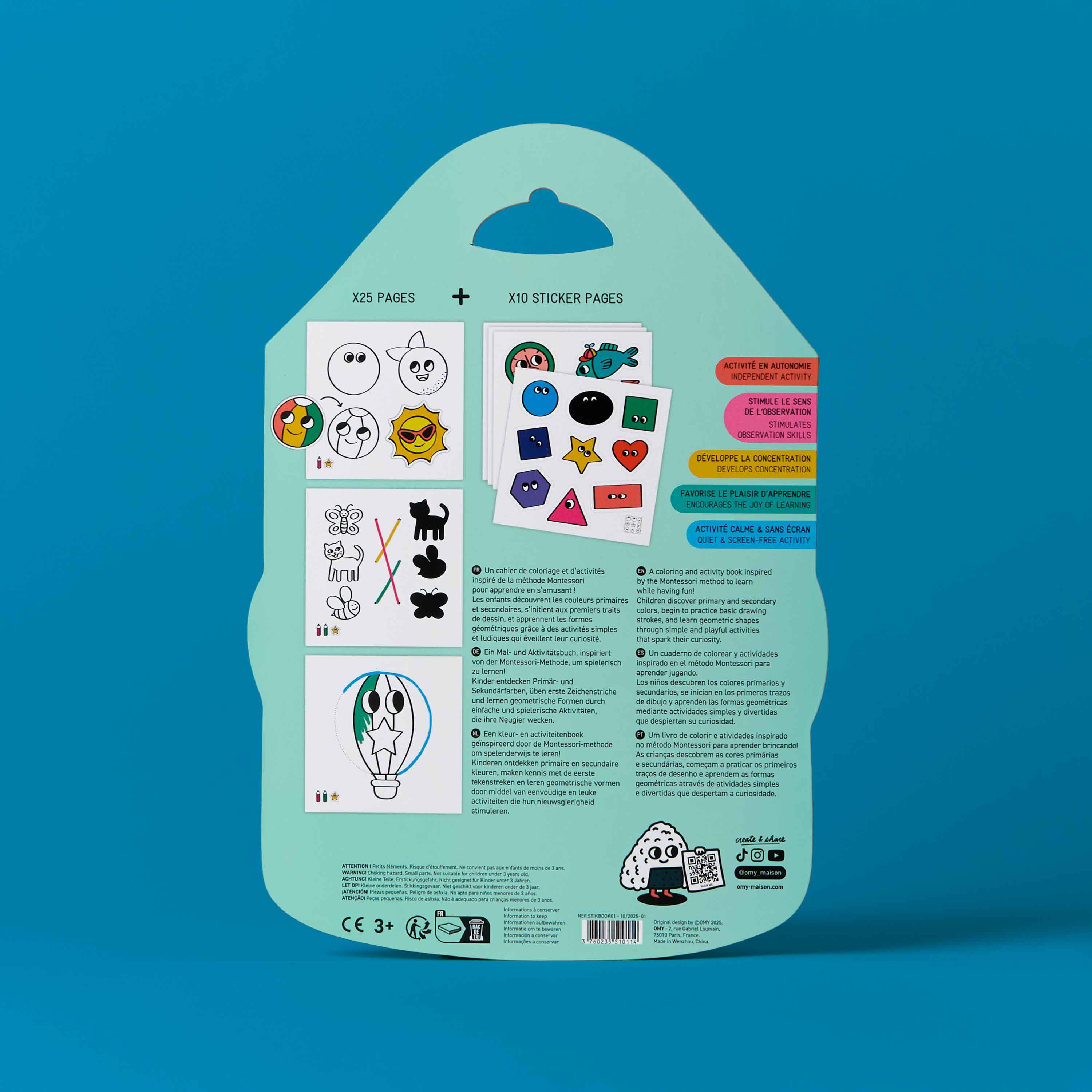 MONTESSORI STICKERS BOOK- SHAPES